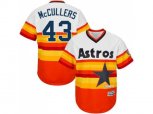 Houston Astros #43 Lance McCullers White Orange Flexbase Authentic Collection Cooperstown Stitched MLB Jersey