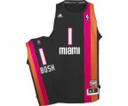 Miami Heat #1 Chris Bosh Swingman Black ABA Hardwood Classic Basketball Jersey