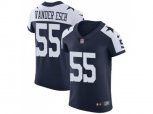 Dallas Cowboys #55 Leighton Vander Esch Navy Blue Thanksgiving Stitched NFL Vapor Untouchable Throwback Elite Jersey
