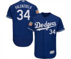 Los Angeles Dodgers #34 Fernando Valenzuela Royal Blue Flexbase Authentic Collection Baseball Jersey
