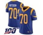 Los Angeles Rams #70 Joseph Noteboom Royal Blue Alternate Vapor Untouchable Limited Player 100th Season Football Jersey