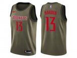 Houston Rockets #13 James Harden Green Salute to Service NBA Swingman Jersey