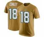Jacksonville Jaguars #18 Chris Conley Gold Rush Pride Name & Number T-Shirt