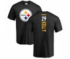 Pittsburgh Steelers #29 Kam Kelly Black Backer T-Shirt