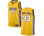 Los Angeles Lakers #33 Kareem Abdul-Jabbar Swingman Gold Home NBA Jersey - Icon Edition