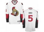 Ottawa Senators #5 Cody Ceci Authentic White Away NHL Jersey