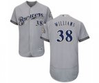 Milwaukee Brewers Devin Williams Grey Road Flex Base Authentic Collection Baseball Player Jersey