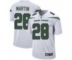New York Jets #28 Curtis Martin Game White Football Jersey