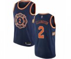 New York Knicks #2 Wayne Ellington Swingman Navy Blue Basketball Jersey - City Edition