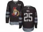 Ottawa Senators #25 Chris Neil Black 1917-2017 100th Anniversary Stitched NHL Jersey