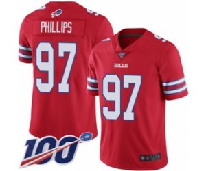 Buffalo Bills #97 Jordan Phillips Limited Red Rush Vapor Untouchable 100th Season Football Jersey