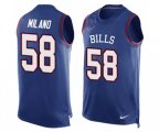 Buffalo Bills #58 Matt Milano Limited Royal Blue Player Name & Number Tank Top Football Jersey