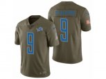 Detroit Lions #9 Matthew Stafford Olive 2017 Salute to Service Limited Jerseys