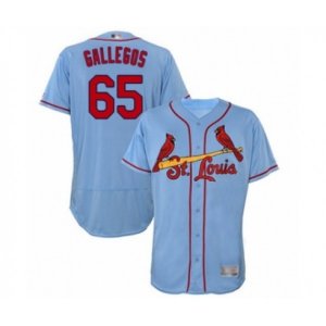 St. Louis Cardinals #65 Giovanny Gallegos Light Blue Alternate Flex Base Authentic Collection Baseball Player Jersey