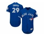 Toronto Blue Jays #29 Devon Travis Majestic Blue Flexbase Authentic Collection Player Jersey[Travis]