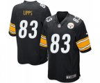 Pittsburgh Steelers #83 Louis Lipps Game Black Team Color Football Jersey