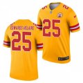 Kansas City Chiefs #25 Clyde Edwards-Helaire Nike Gold Inverted Legend Jersey