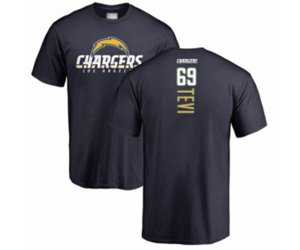 Los Angeles Chargers #69 Sam Tevi Navy Blue Backer T-Shirt