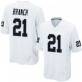 Oakland Raiders #21 Branch Game White Football Jersey