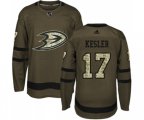 Anaheim Ducks #17 Ryan Kesler Authentic Green Salute to Service Hockey Jersey