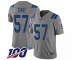 Indianapolis Colts #57 Kemoko Turay Limited Gray Inverted Legend 100th Season Football Jersey