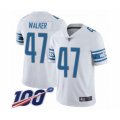Detroit Lions #47 Tracy Walker White Vapor Untouchable Limited Player 100th Season Football Jersey