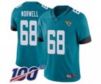 Jacksonville Jaguars #68 Andrew Norwell Teal Green Alternate Vapor Untouchable Limited Player 100th Season Football Jersey