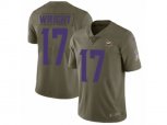 Minnesota Vikings #17 Jarius Wright Limited Olive 2017 Salute to Service NFL Jersey