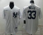 New York Yankees #33 Austin Wells White Cool Base Stitched Baseball Jersey