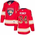 Florida Panthers #34 James Reimer Authentic Red Drift Fashion NHL Jersey
