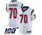 Houston Texans #70 Julien Davenport White Vapor Untouchable Limited Player 100th Season Football Jersey