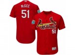 St. Louis Cardinals #51 Willie McGee Red Flexbase Authentic Collection MLB Jersey