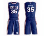 Philadelphia 76ers #35 Trevor Booker Swingman Blue Basketball Suit Jersey - Icon Edition