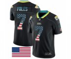 Jacksonville Jaguars #7 Nick Foles Limited Black Rush USA Flag Football Jersey