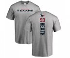 Houston Texans #93 Joel Heath Ash Backer T-Shirt