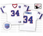 Buffalo Bills #34 Thurman Thomas White Authentic Throwback Football Jersey