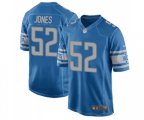 Detroit Lions #52 Christian Jones Game Blue Team Color Football Jersey