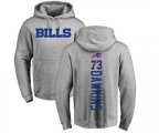 Buffalo Bills #73 Dion Dawkins Ash Backer Pullover Hoodie