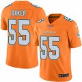 Miami Dolphins #55 Jerome Baker Elite Orange Rush Vapor Untouchable NFL Jersey