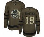 New York Islanders #19 Bryan Trottier Authentic Green Salute to Service NHL Jersey