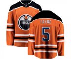 Edmonton Oilers #5 Mark Fayne Fanatics Branded Orange Home Breakaway NHL Jersey