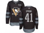 Adidas Pittsburgh Penguins #41 Daniel Sprong Authentic Black 1917-2017 100th Anniversary NHL Jersey