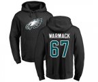 Philadelphia Eagles #67 Chance Warmack Black Name & Number Logo Pullover Hoodie