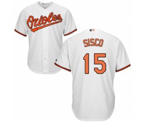 Baltimore Orioles #15 Chance Sisco Replica White Home Cool Base Baseball Jersey