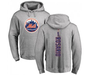 New York Mets #1 Amed Rosario Ash Backer Pullover Hoodie