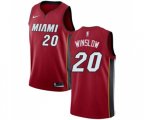 Miami Heat #20 Justise Winslow Authentic Red Basketball Jersey Statement Edition