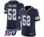 Dallas Cowboys #52 Connor Williams Navy Blue Team Color Vapor Untouchable Limited Player 100th Season Football Jersey