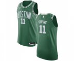 Boston Celtics #11 Kyrie Irving Authentic Green(White No.) Road Basketball Jersey - Icon Edition