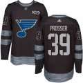 St. Louis Blues #39 Nate Prosser Authentic Black 1917-2017 100th Anniversary NHL Jersey
