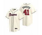 Atlanta Braves #41 Jared Shuster Cream 2020 MLB Draft Replica Alternate Jersey